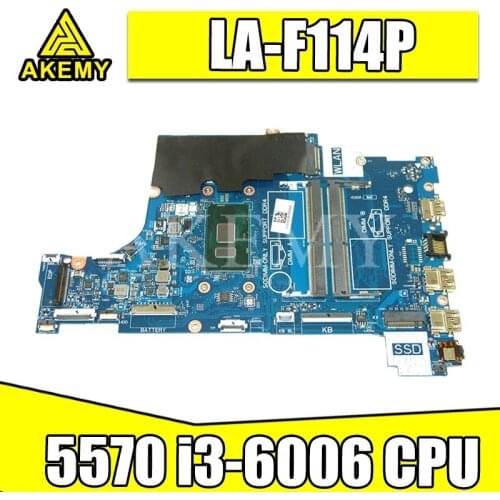 For DELL Inspiron 15 5570 Laptop Motherboard With SR2UW i3-6006u CN-079Y7F 079Y7F CAL60 LA-F114P DDR4 MB 100% Tested Fast Ship