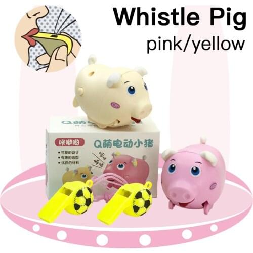 Electric Small whistle Pig Cute Electric Music Walking Pig Toy LED Electronic Pets Toy Kids Educational Toy