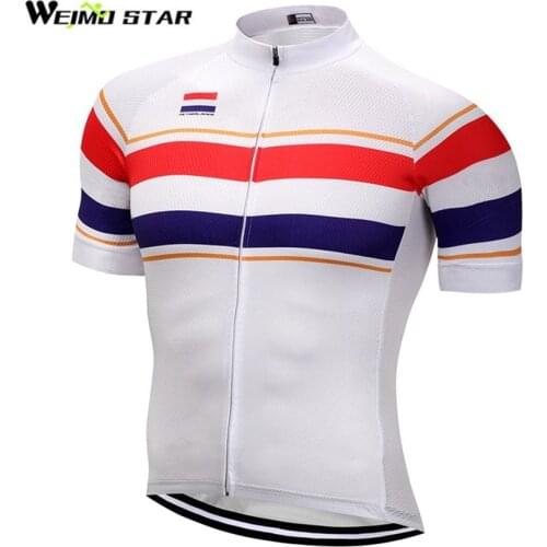 Netherlands T- Shirt Cycling Jersey WEIMOSTAR Men Bicycle Short Sleeve Breathable Bicycle Cycling Clothing mtb Road Bike Jersey