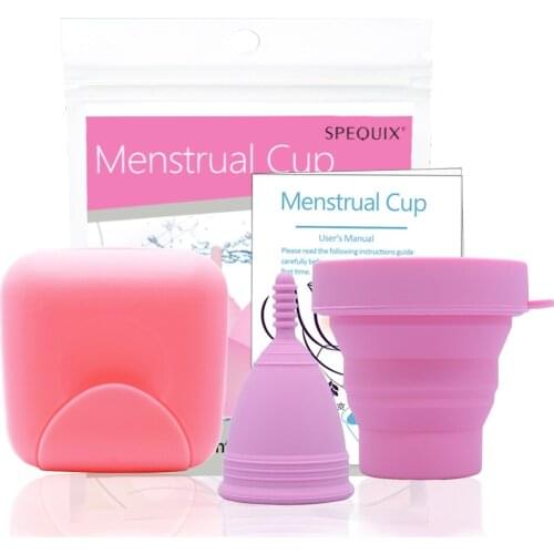 Timkdle Medical Silicone Cup For Women Reusable Menstrual Cup Menstrual Pads Feminine Hygiene with Traval Box Copa Menstrual