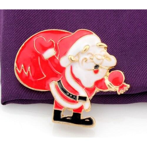 Cute Christmas Kitten Brooches Red Enamel Sock High-end Christmas Gift Top Quality Brooch Best Happy New Year Gifts