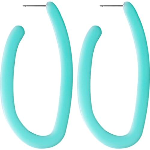 VIVILADY Fashion Geometric Acrylic Hoop Earrings Women Irregular Style Boho Brincos Bijoux Plastic Resin Jewelry Birthday Gifts
