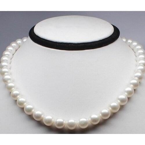 Fashion jewelry Free Shipping Wholesale HUGE PERFECT ROUND 18"12-13MM SOUTH SEA GENUINE WHITE PEARL NECKLACE 14KGP