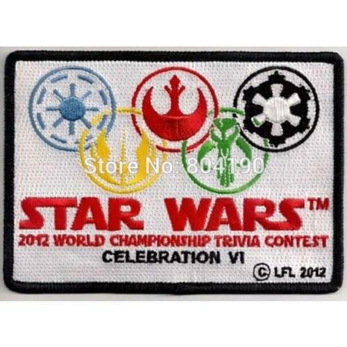 5" Celebration VI-2012 Trivia Contest Embroidered Patch Uniform Movie Iron On Patch Custome APPLIQUE