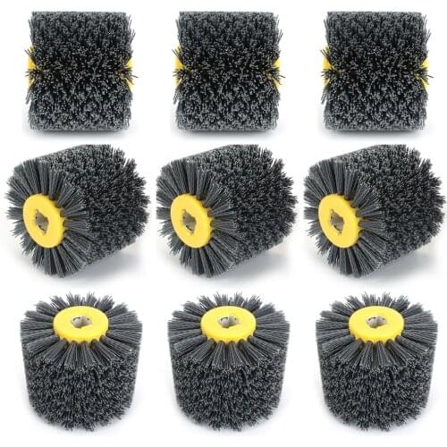 New Nylon Abrasive Wire Drum Polishing Wheel Electric Brush For Woodworking Metalworking Grit 80# 120# 180# 240# 320