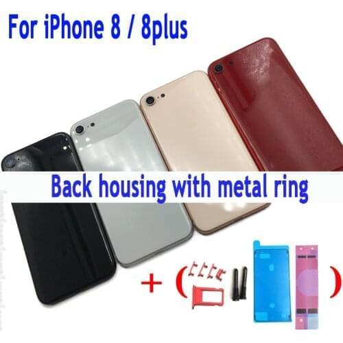New Housing For iPhone 8 plus 8plus Battery Back Cover + Middle Chassis Frame + SIM Tray + Side Key Parts