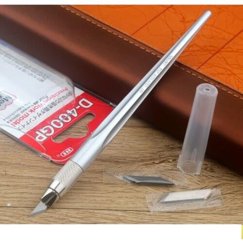 New Cutter D-400GP Aluminum Die-Cast Holder Art Knife with BDC-200P 30 Degree Blades and BDA-200P 45 Degree Blades
