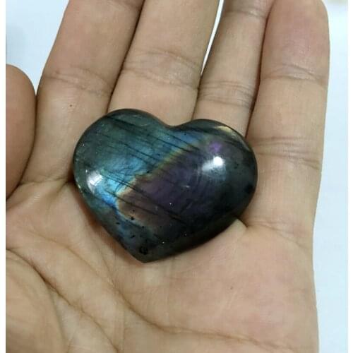 Wholesale 1pcs 100% Natural Labradorite Stone Hearts,Healing Stone Chakras 30mm
