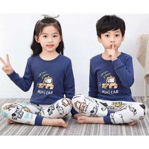Autumn Boys Night Suit Pyjamas Kids Baby Sleepwear Long Sleeve Christmas Pajamas Set Baby Girl Clothes Children Pijamas Infantil
