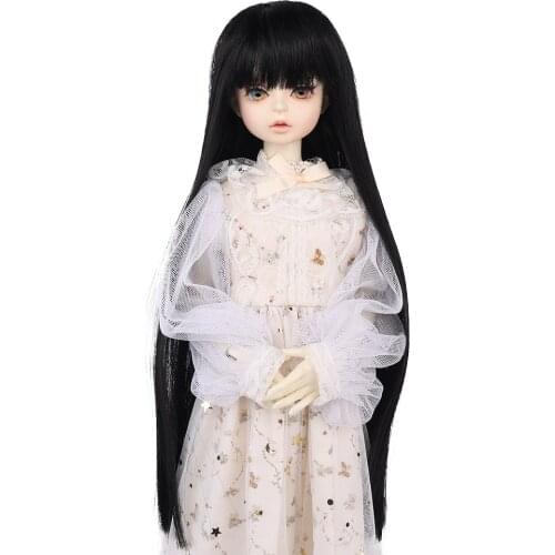Aidolla 1/3 1/4 1/6 BJD Doll Wig Long Bangs Straight Hair Natural Color High Temperature Fiber Wig Doll Accessories For DIY Doll