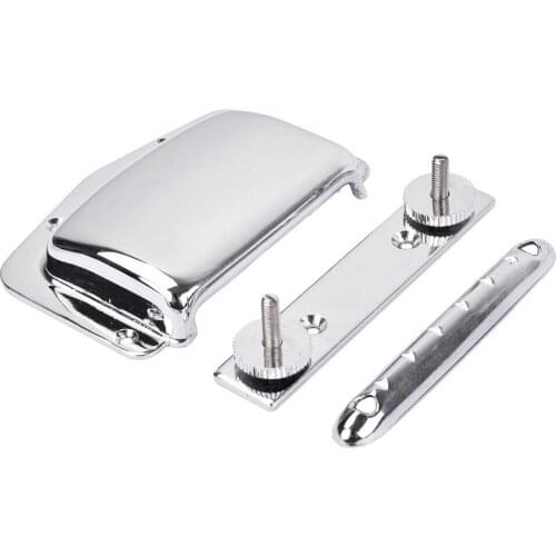 Durable Iron Alloy Adjustable Fixed Bridge+Tailpiece Cover Kit For Teisco Vintage Electric Guitar repair Tool parts Replacement