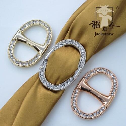 Jackstraw scarf buckle rose gold date button ring scarf buckle Shawl Ring clip Scarve Fastener Jewelry Gift