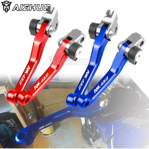 Dirt Bike Motocross CNC Pivot Brake Clutch Levers RMZ 450 Motorbike Lever FOR SUZUKI RMZ250 RMZ450 2007-2018 2017 2016 2015 2014