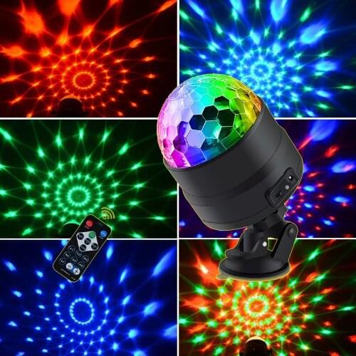 LED Car Interior Decoration Light Accessories Music Voice Control MP3 Disco DJ Rhythm Flashing Lamp KTV Atmosphere Magic Ball
