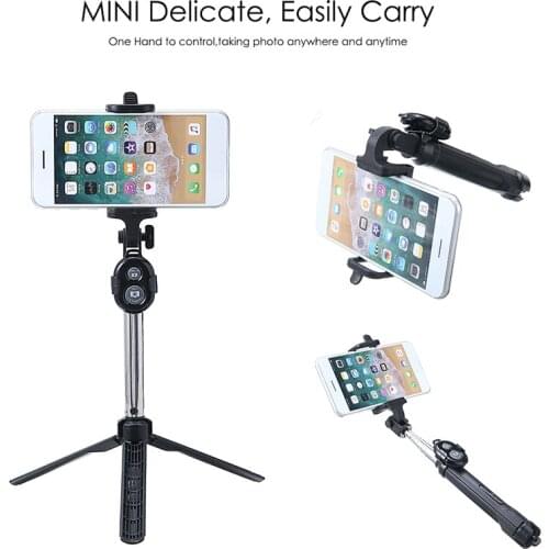 Telescopic Monopod Phone Stand Handheld Tripod Mobile Telescopic Monopod Mini bluetooth with Remote Control Selfie Stick Tripod