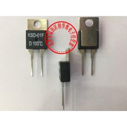 10pcs/Thermal protector Thermostat Temperature switch KSD-01F 100 Degrees Normally closed N.C D100C/Normally open N.O H100C
