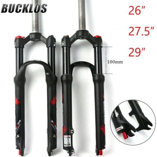 MTB Bike Supention Fork 100mm Travel Rebound Preload Adjust Fork 26'' 27.5'' 29'' Aluminum Mountain bicycle 9MM QR Cycling Parts