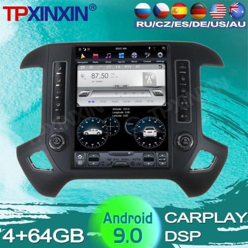 128G For GMC Sierra 2015 2016 2017 2018 Android Tesla Car Radio Tape Recorder Multimedia Player GPS Navigation HD Big Screen