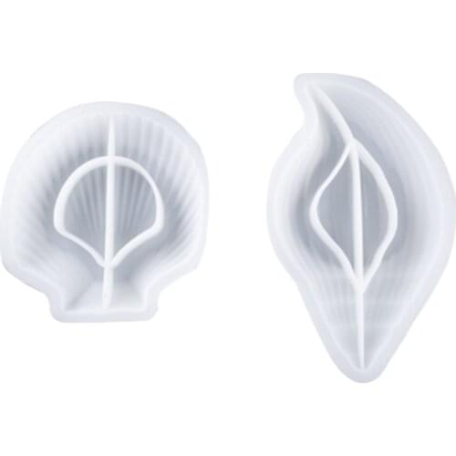 2Pcs Silicone Mold,Conch Shell Resin Silicone Molds,for DIY Jewelry Box Trinket,Ashtray