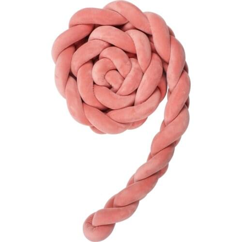 3M Length baby crib bedding set Long Knot Braid Pillow kids room decoration baby bumper boys Room Decor