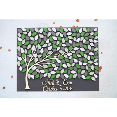 3D Wedding Guest Book Alternative Love Birds Wood Custom Unique Guest Book Rustic Wedding Gift Guestbook Wooden 3D Tree of life