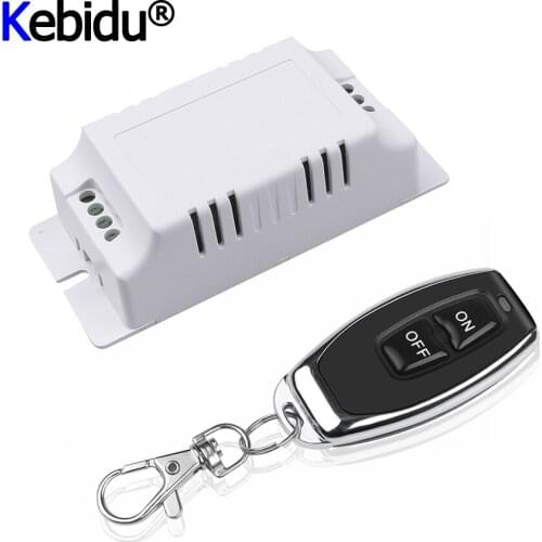 433MHz Wireless Remote Control Switch 2CH Receiver Module White With ON/OFF Buttons Controller Transmitter Black