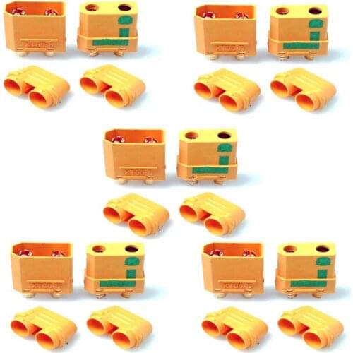 5 Pairs Amass Anti Spark Connector Plug XT90-S Male/Female (Upgrading version of XT90 )