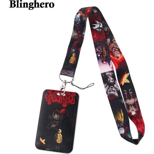 CB358 Horror Movies Cartoon Key Chain Lanyard Gifts For Kid Students Friends Phone USB Badge Holder Necklace