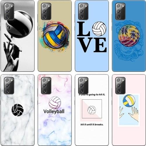 Volleyball Sports Phone Case For Samsung Galaxy S20 S21 FE S10 Lite Note 20 10 Lite S8 S9 S10E S10 Plus Ultra Black Soft Cover