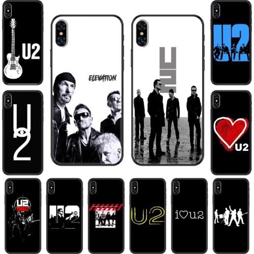 U2 two David Hewson Band Phone Case Cover Hull For iphone 5 5s se 2 6 6s 7 8 12 mini plus X XS XR 11 PRO MAX black 3D shell art