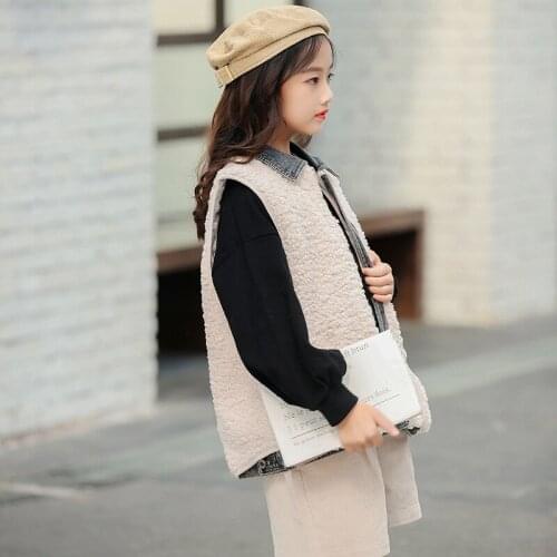 5-11 years children girl winter clothes Pellet Jackets kids Korean fashion coat Cute Pink trench coats autumn girls jackets vest