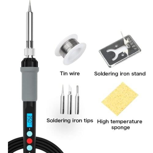 Kellyshun Repair Electric Soldering Iron Temperature-adjustable Household Tool Fast Heating And Long Life Tool Kit