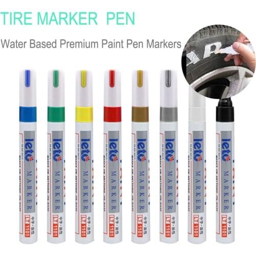 LT1101 White Tyre Paint Marker Pens Waterproof Permanent Pen Fit for Car Motorcycle Tyre Tread Rubber Metal Paint Pen