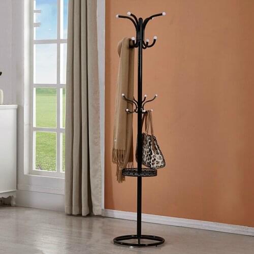 Metal Coat Rack Hanger with Suction Floor Bedroom Simple Hanging Clothes Rack Creative Iron Storage Rack