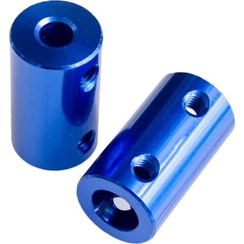 Blue aluminum alloy coupler D14 L25 5mm with 8mm for 5mm shaft 8mm shaft for motor shaft ship model coupling