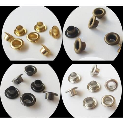 1000set 4mm5mm 6mm inner eyelets buttons clothes accessory handbag findings metal eyelet 4colors