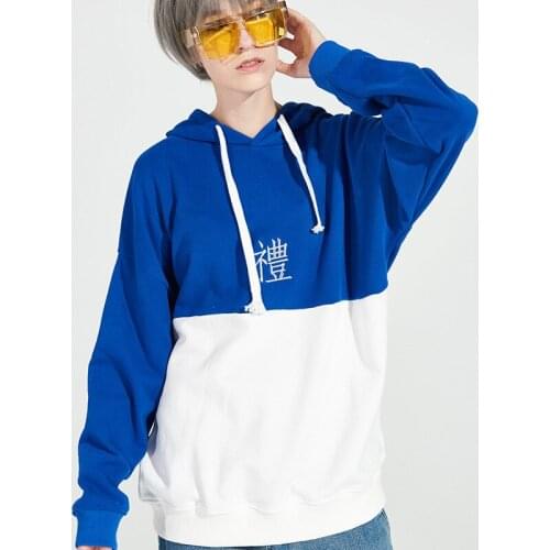 2020 New Fashion High Street Funny Letter Embroid Sweatshirt Men Harajuku Hip Hop Patchwork Mens Hoodie Harajuku West Hoodies