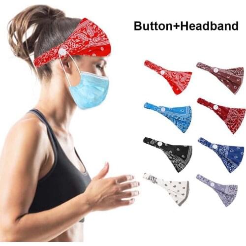 8 Colors Yoga Headbands Fashion Women Summer Hair Bands Button Double-deck Wide Edge Ventilation Headwrap Ins Hair Accessories