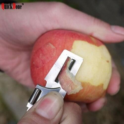 QuickDone Practical Pocket Opener 2 in 1 Double Peeler Stainless Steel EDC Pocket Tool Multifunctional Tool AKC5297