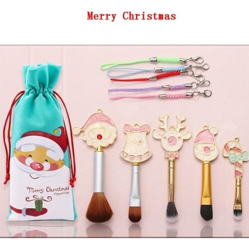 Christmas Makeup Brush Festival Beauty Cosmetic Tool For Face Pro Powder Eye Shadow Eyebrow Lip Brush Halloween Christmas Gift