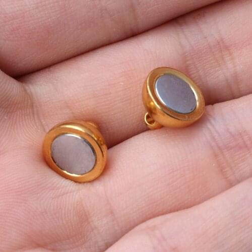 10pcs Stainless Steel Ball Shape Magnetic Clasp Converter for Jewelry Making A0KD