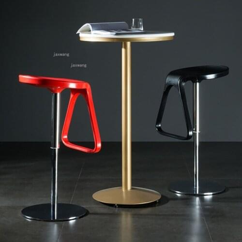 Nordic Counter Front Desk Lift Bar Stools Modern Minimalist Cafe Home Furniture Bar Stool Creative Hotel Leisure High Barstool