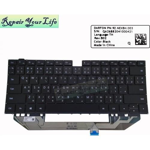 TH TI Thai Keyboard for Huawei MateBook X Pro MACH-W19 MACH-W29 MACHR-W19 W19B W19C W29B 9Z.NEXBH.003 Laptop Keyboards Original