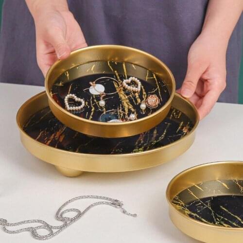 Vintage Wrought Iron Serving Tray Decorative Serving Plate Jeweler Organizer Storage Trays Food Dish Trays Key Storage Plate Box