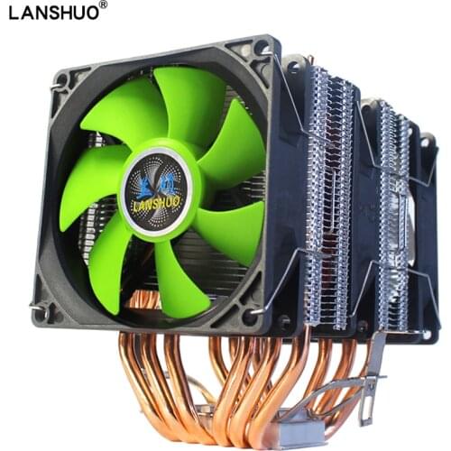Stamped double tower high efficiency copper tube CPU radiator suitable for775 1155 1366 AMD motherboard cooling fan LGA X79 X99