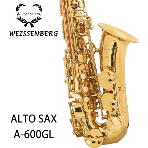 Weissenberg alto Saxophone A-600GL made in Taiwan Lacquer gold professional instrument Saxophone