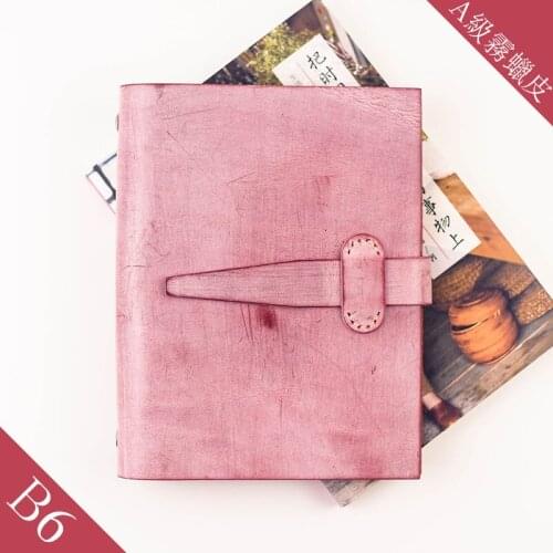 Size B6 Six Hole Real Fog Wax Leather Notebook Diary Book