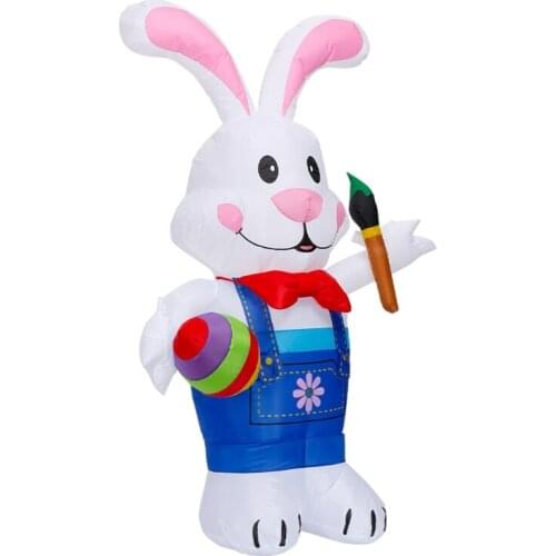 1.8m Inflatable Easter Bunny Doll, LED Night Light Doll, Party Decorations