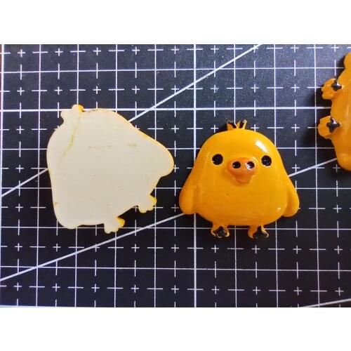 1pcs/lot Resin flat back little chicken 29mm Ornaments Micro landscape Ornaments Creative Home Gardening Decorations