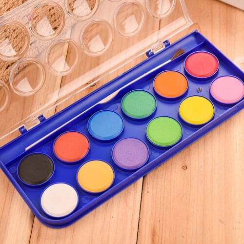 12/16/28/36 Colors Powder Solid Watercolor Paint Set Watercolor Painting Pigment For Drawing With Paint Brush Art Supplies